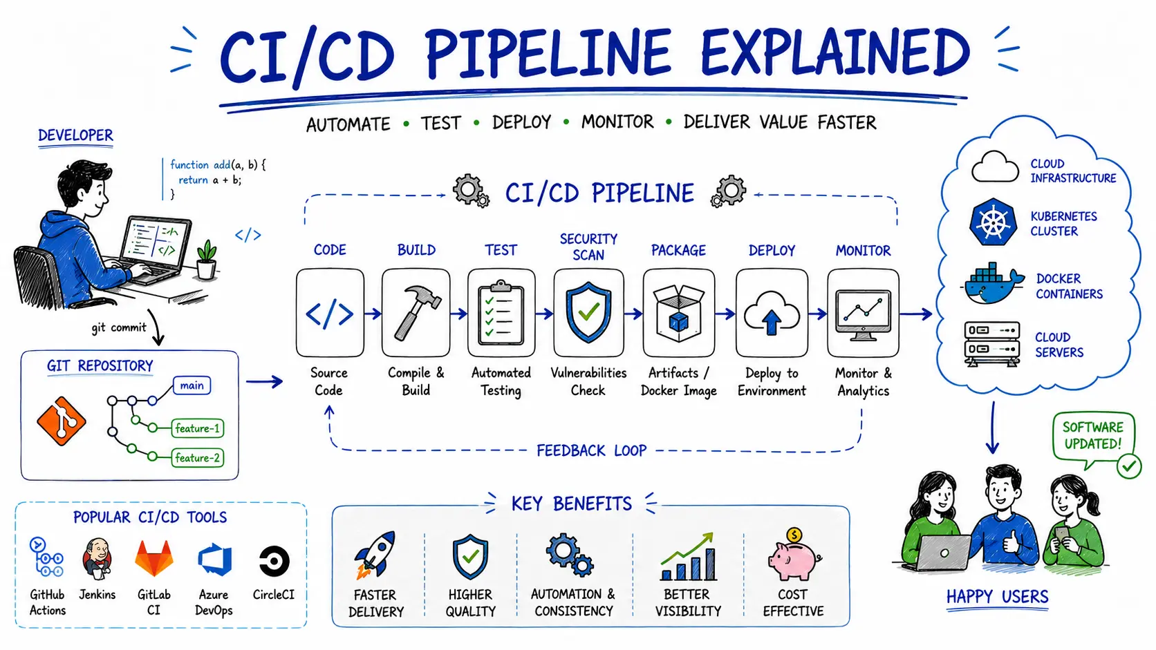 CI/CD Pipeline Explained: A Beginner's Guide to Faster and Reliable Software Delivery