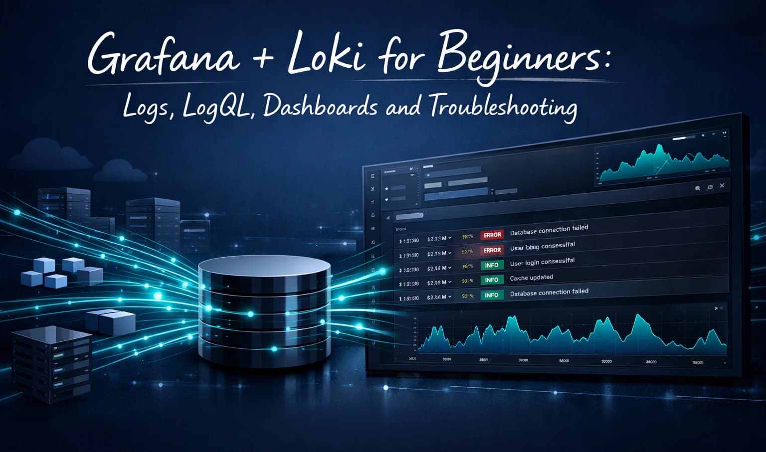 Grafana + Loki for Beginners: A Complete Guide to Logs, LogQL, Dashboards and Troubleshooting