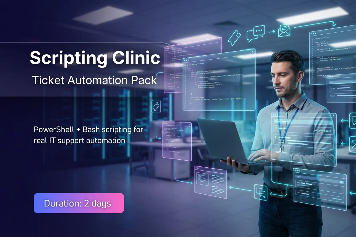 Scripting Clinic: Ticket Automation Pack (PowerShell + Bash)